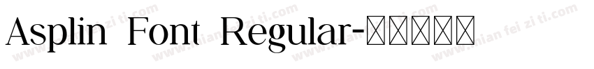 Asplin Font Regular字体转换